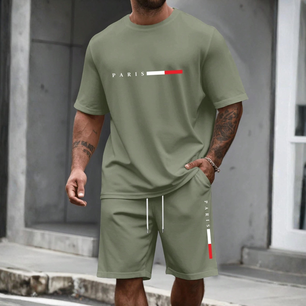 Men's 2 Piece O-neck Tracksuit