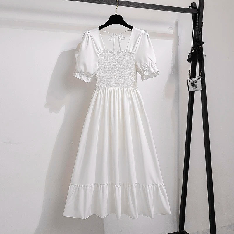 Summer Pleated Women Chiffon Dress