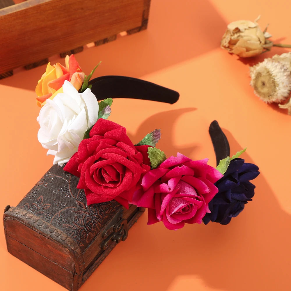 Halloween Flower Hair Crown Headband