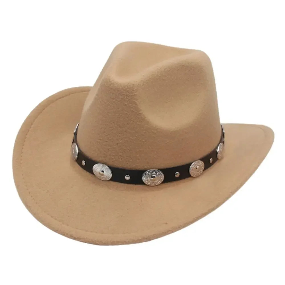 Unisex Western Wide Brim Fedoras Hat