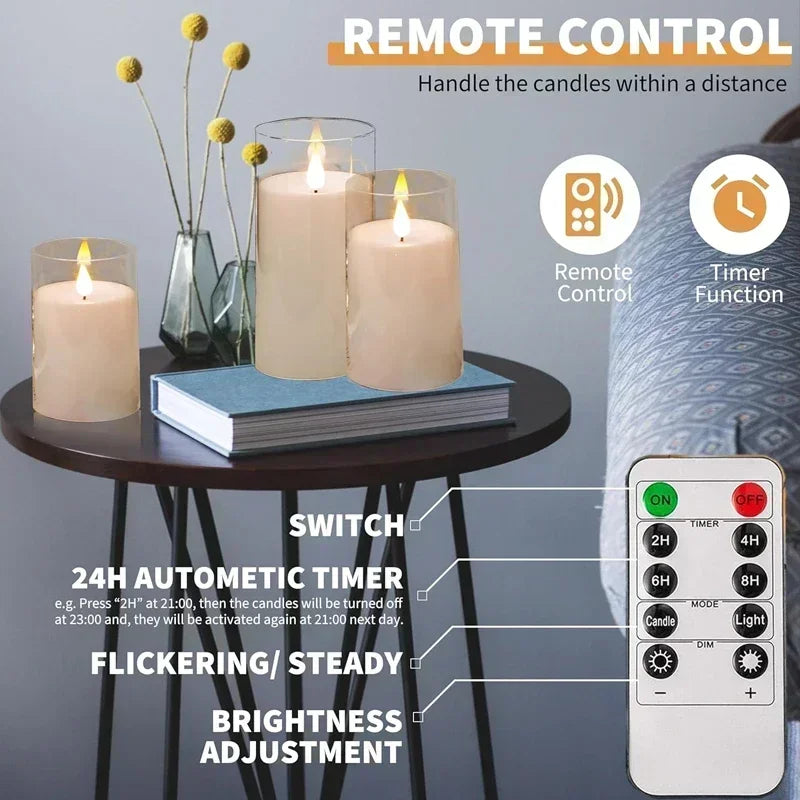 Clear Acrylic Flameless Candles