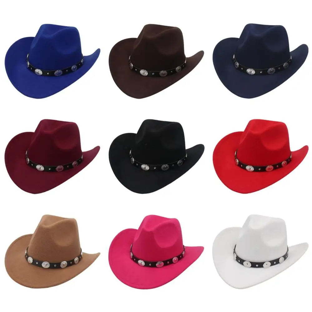 Unisex Western Wide Brim Fedoras Hat
