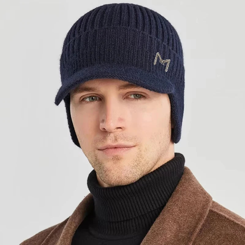 Winter Warm Visor Beanie Hat