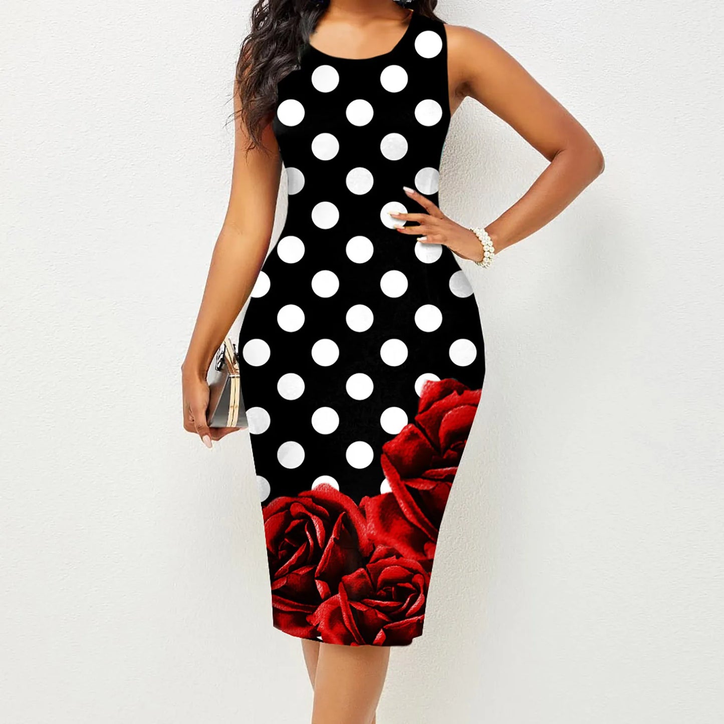 Women's Sleeveless Wrapped Dress