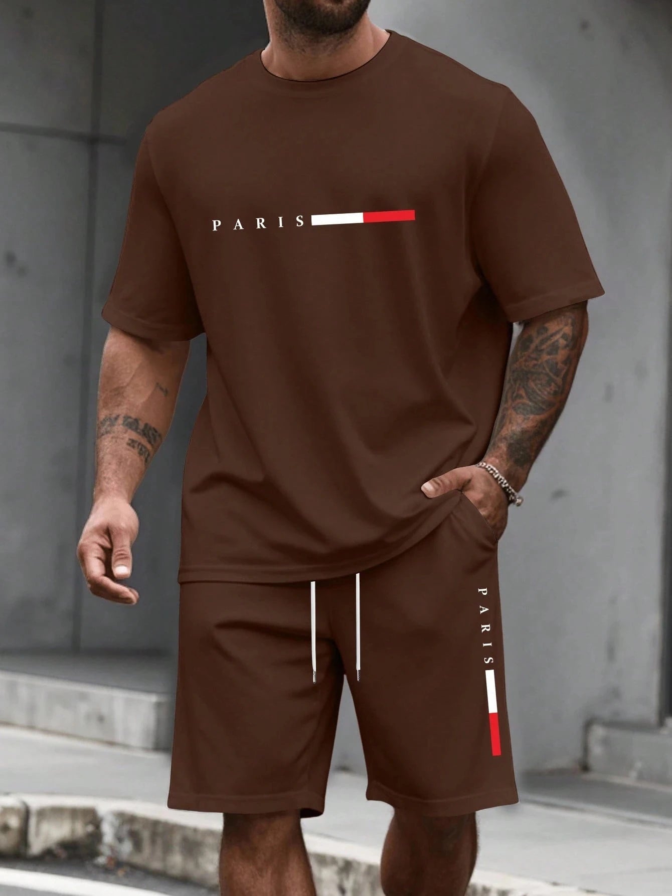 Men's 2 Piece O-neck Tracksuit
