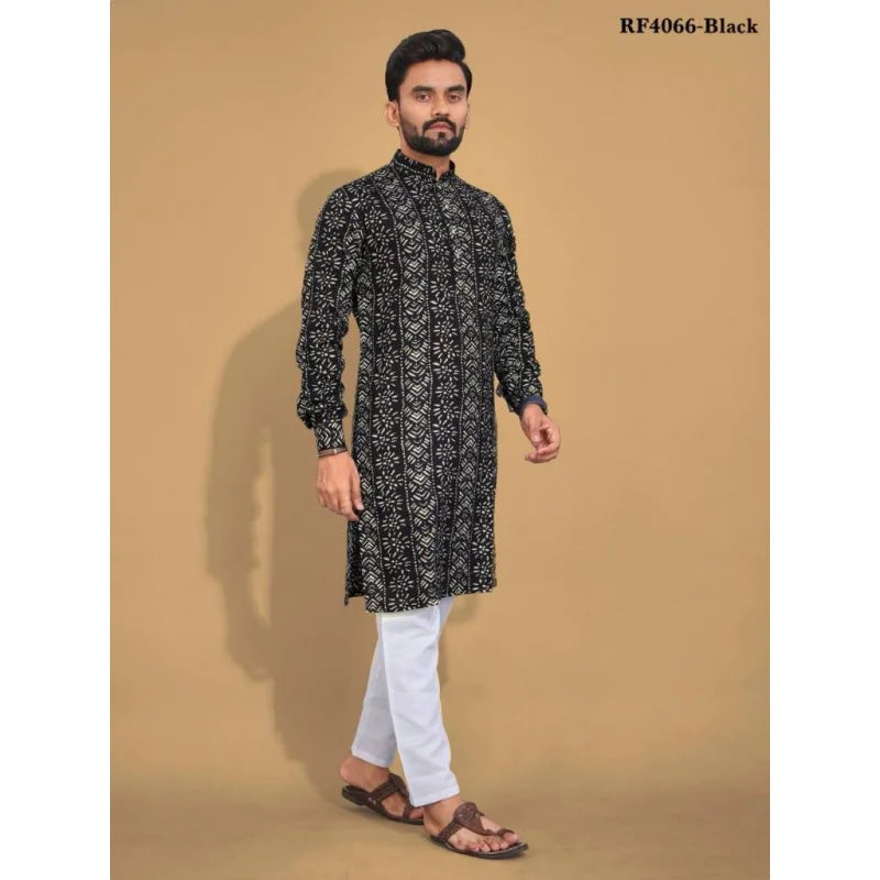Men's Ethnic Style Mid-Length Top