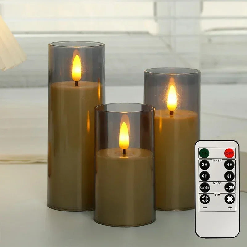 Clear Acrylic Flameless Candles