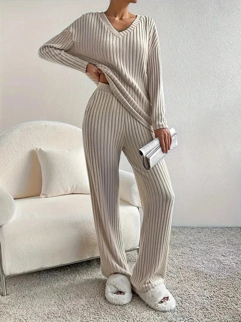Straight-leg Pants + Sweater Set