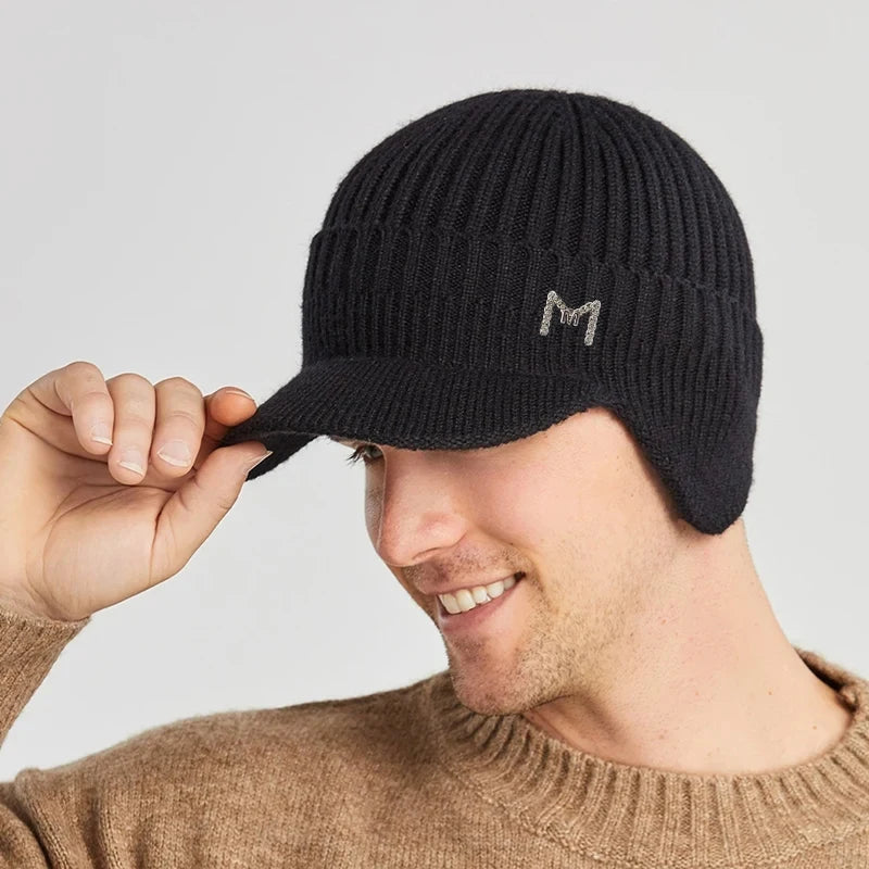 Winter Warm Visor Beanie Hat