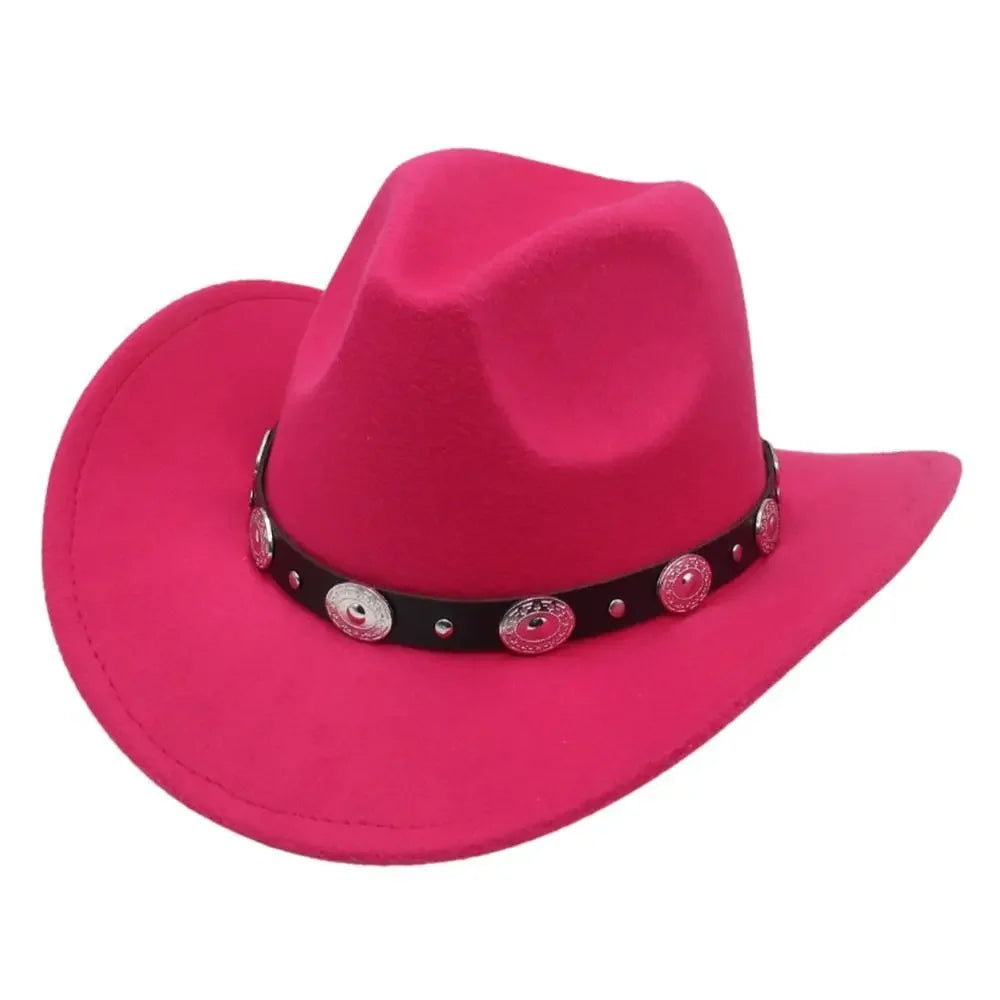 Unisex Western Wide Brim Fedoras Hat
