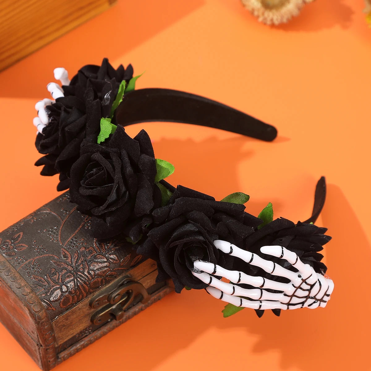 Halloween Flower Hair Crown Headband