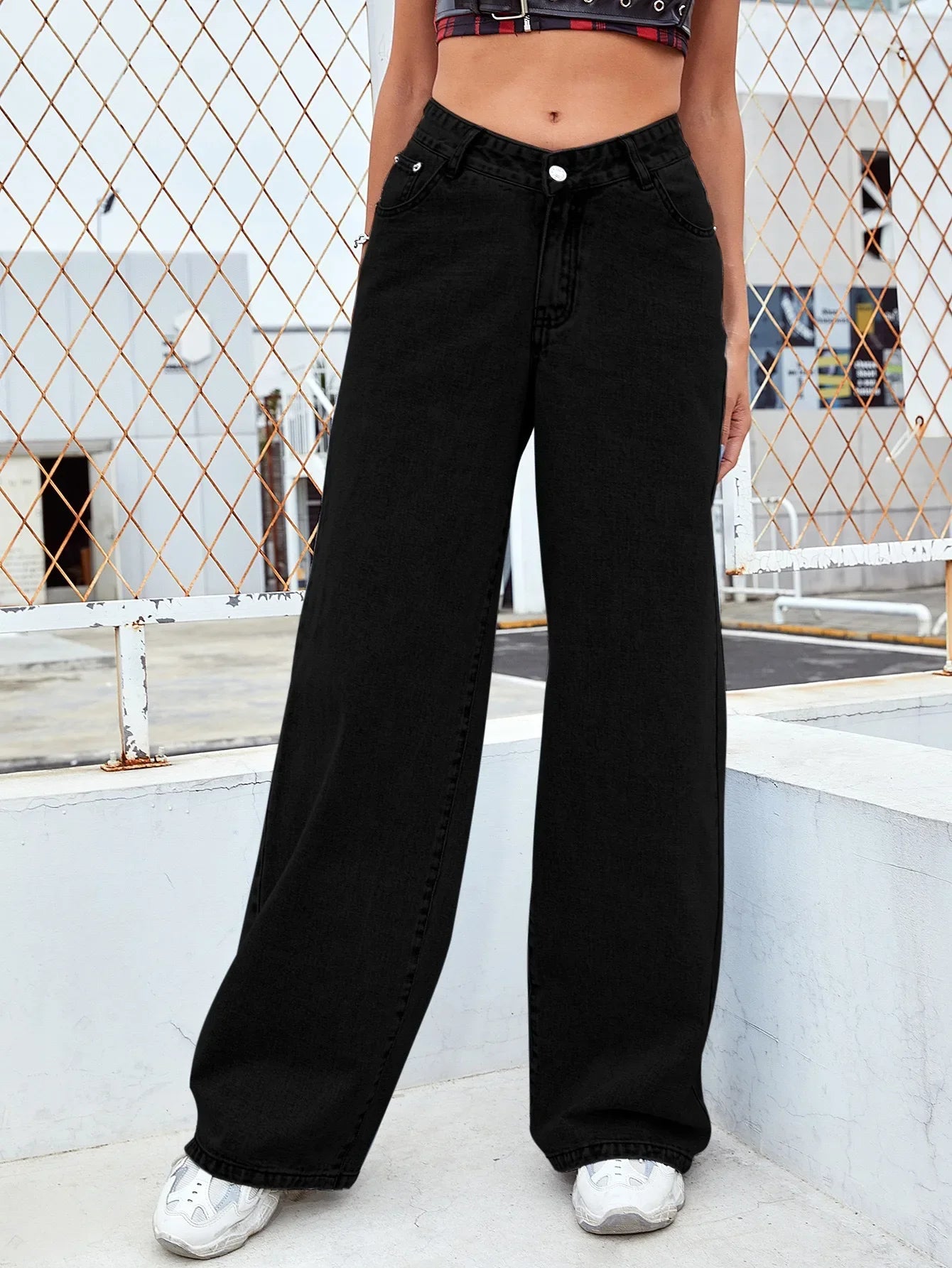 High Waist Slim Straight Ladies Jeans
