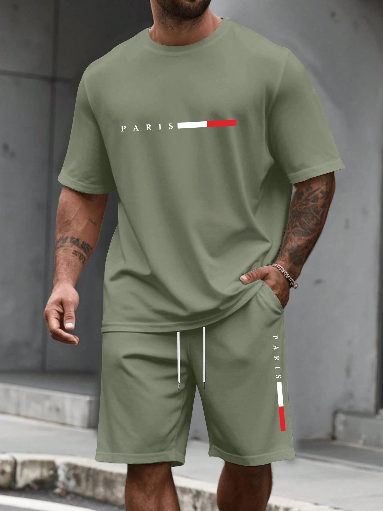 Men's 2 Piece O-neck Tracksuit