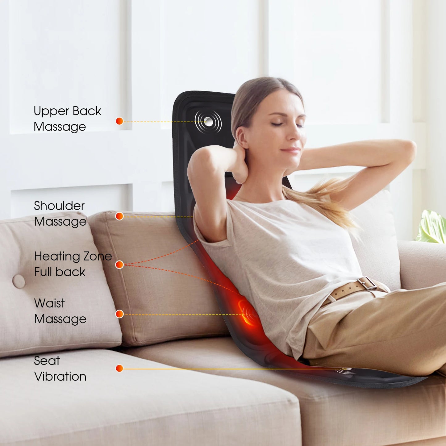 Vibrating Full Body Back Massager Chair