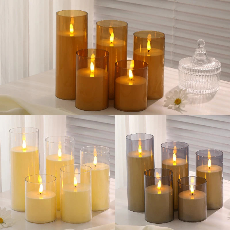Clear Acrylic Flameless Candles