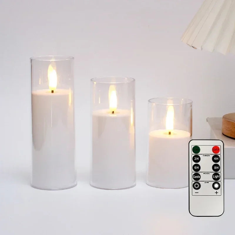 Clear Acrylic Flameless Candles