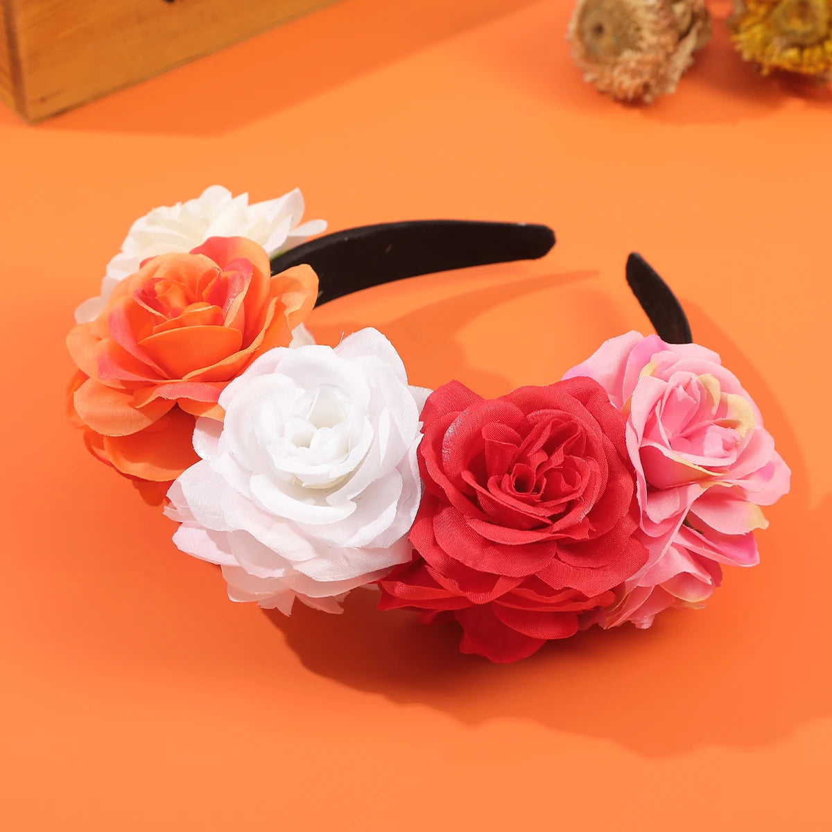 Halloween Flower Hair Crown Headband