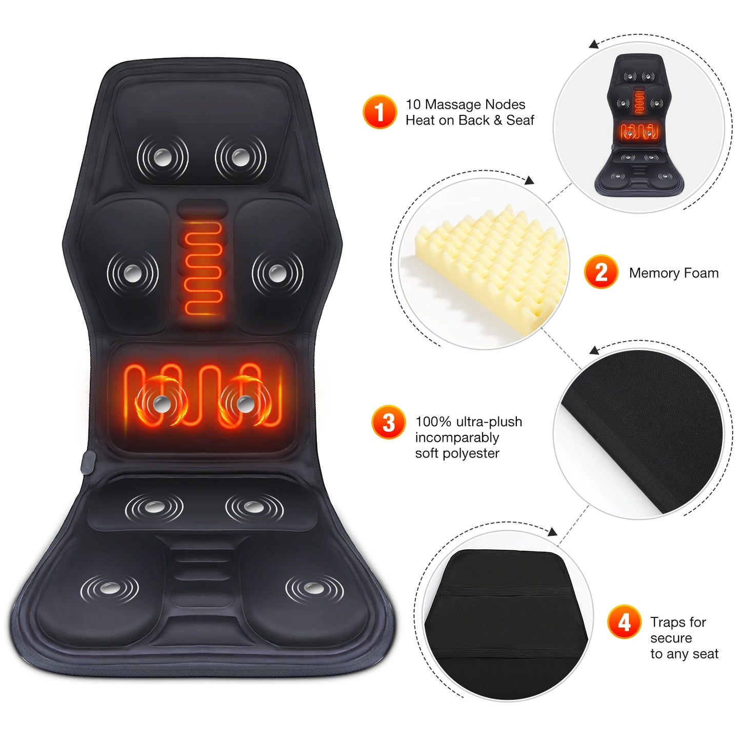 Vibrating Full Body Back Massager Chair
