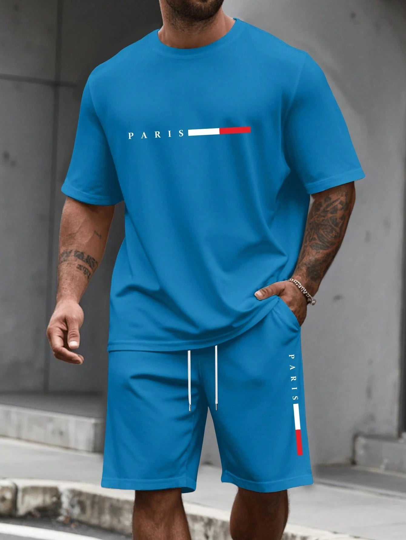 Men's 2 Piece O-neck Tracksuit