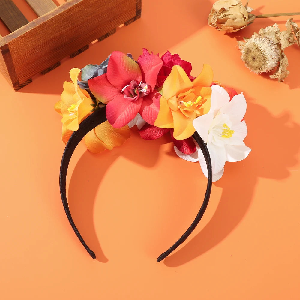Halloween Flower Hair Crown Headband