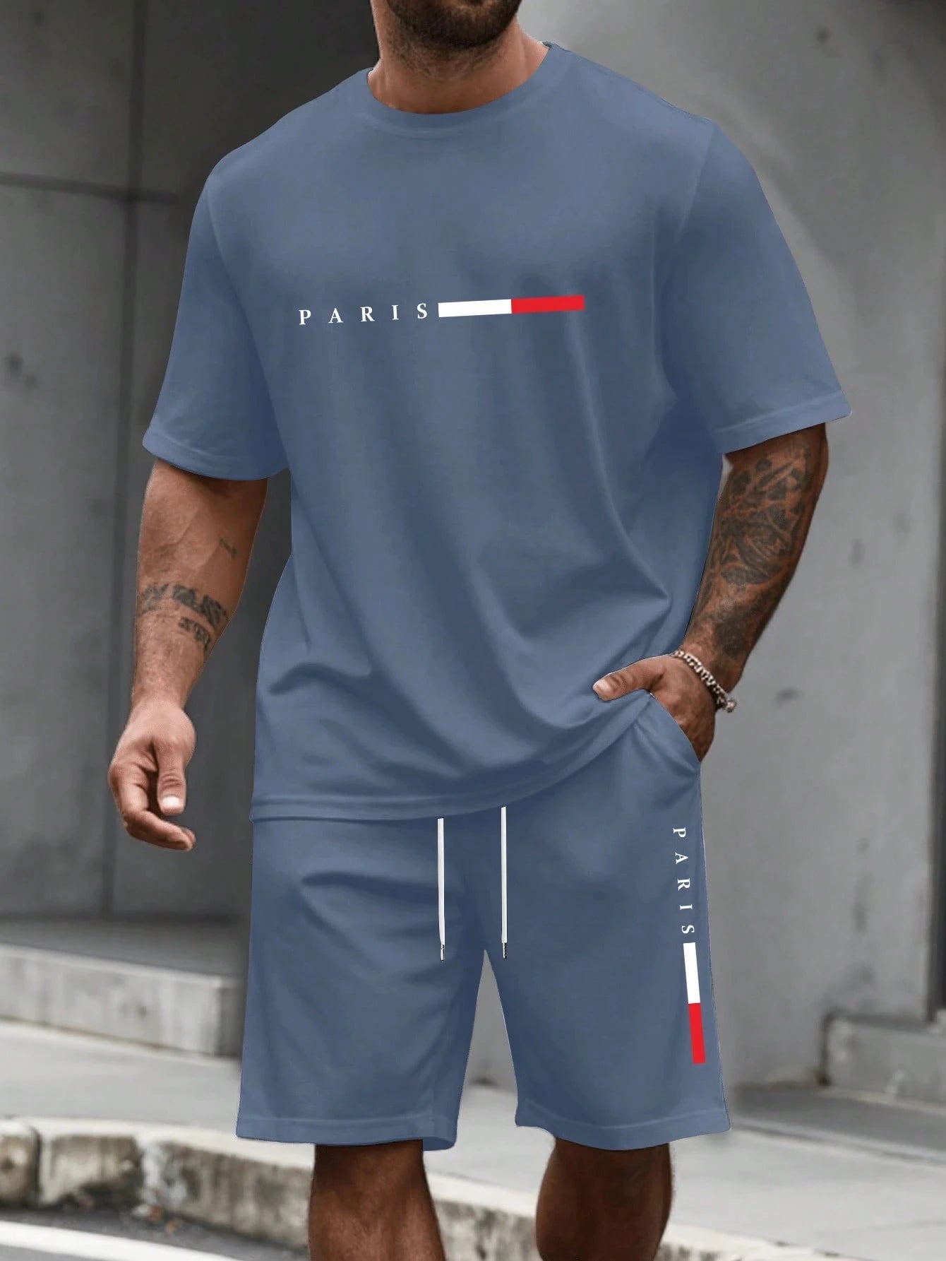 Men's 2 Piece O-neck Tracksuit