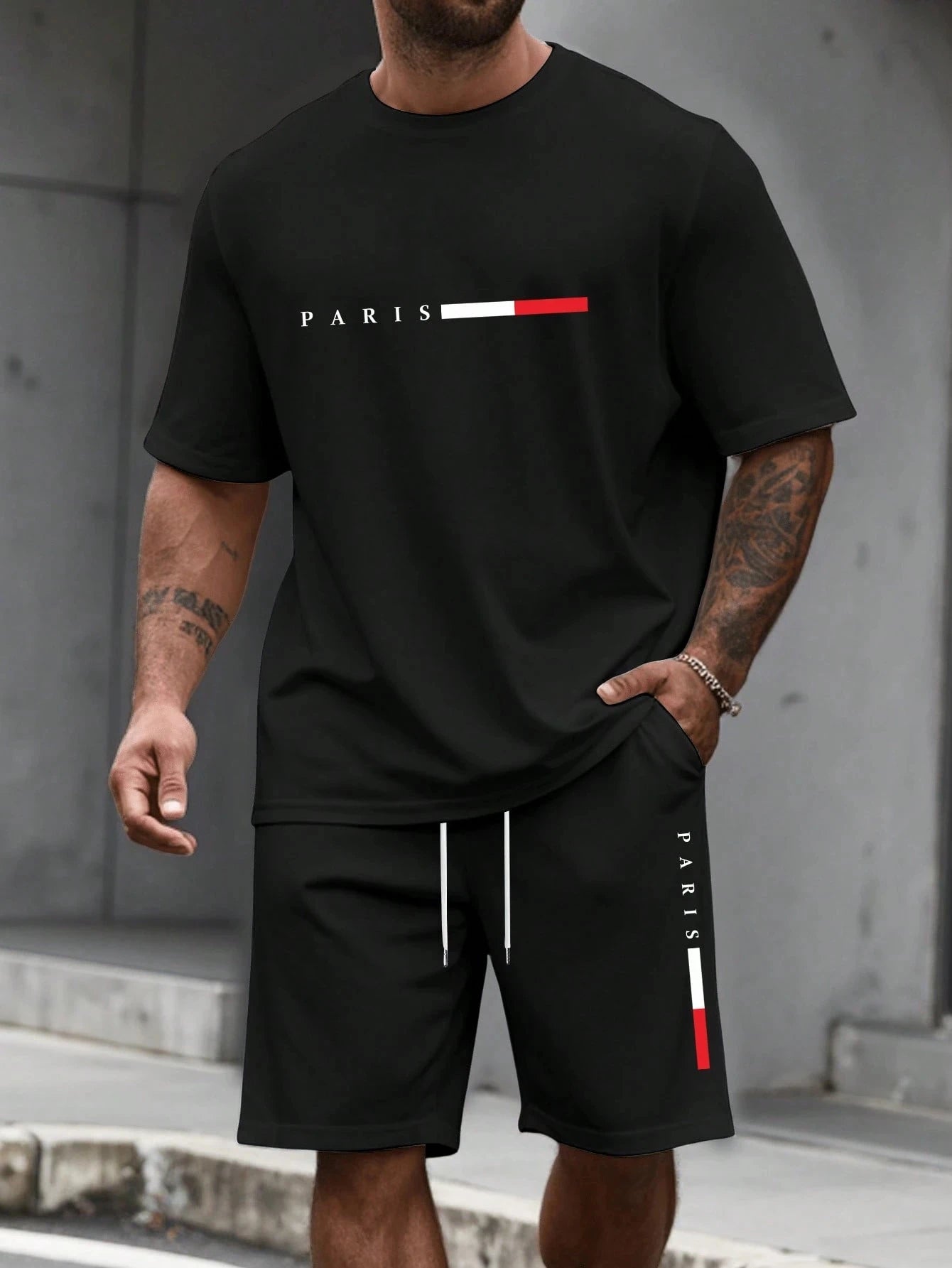 Men's 2 Piece O-neck Tracksuit