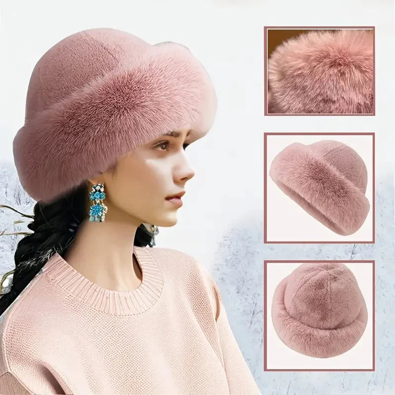 Winter Warm Furry Gloves Scarf Hat Set