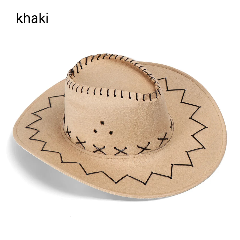 Unisex Western Wide Brim Fedoras Hat