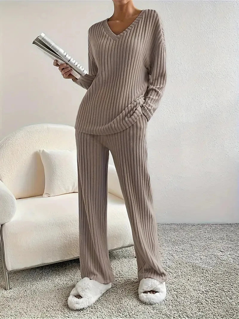 Straight-leg Pants + Sweater Set