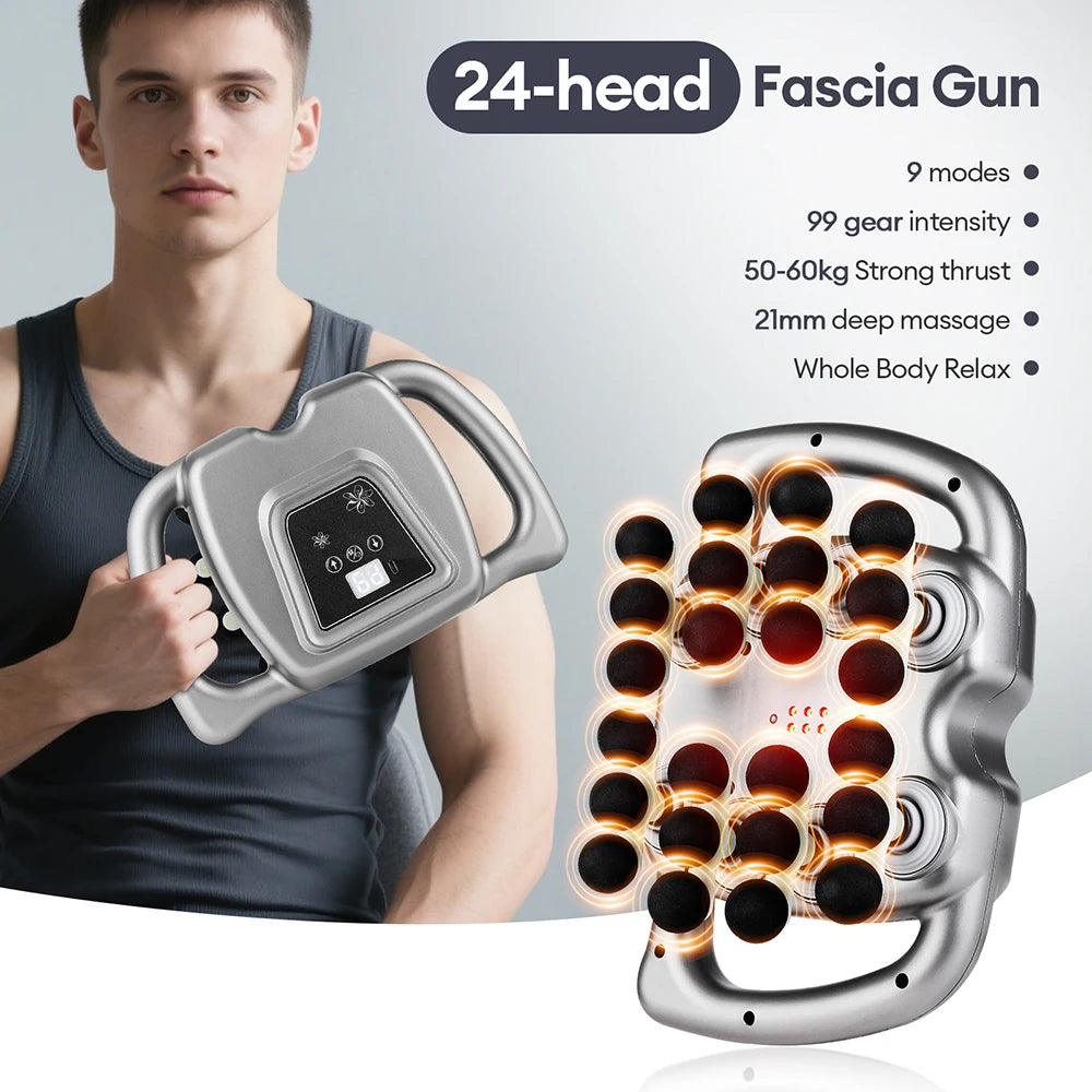 24-Head Fascia Gun Body Massager