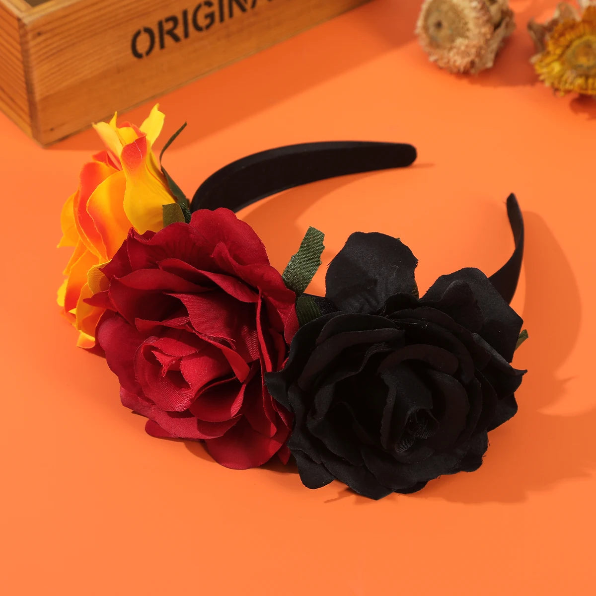 Halloween Flower Hair Crown Headband