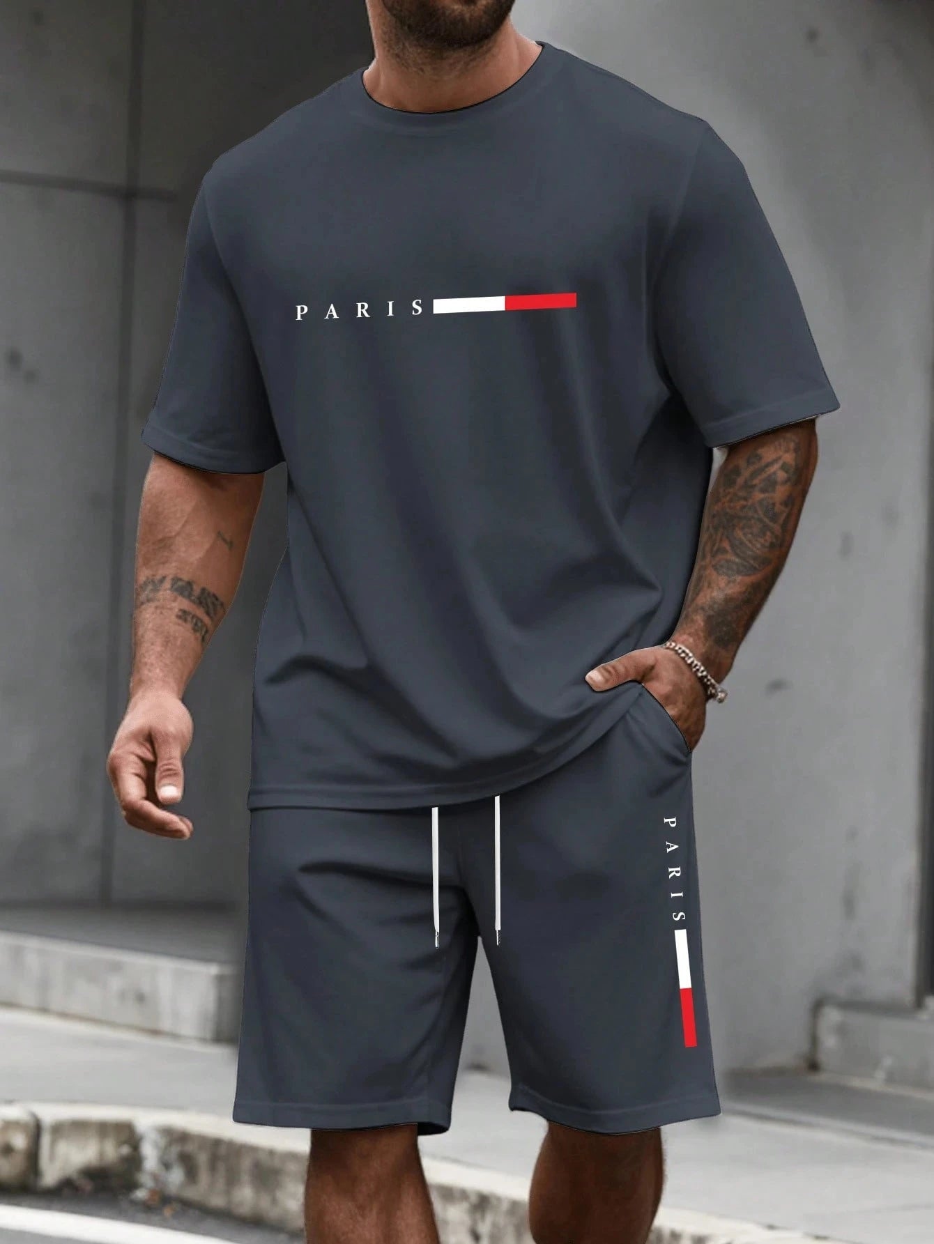 Men's 2 Piece O-neck Tracksuit