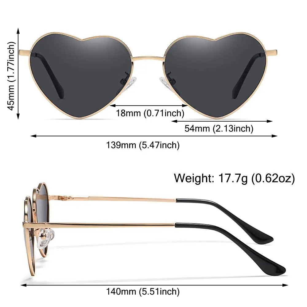 UV400 Protection Heart-Shaped Sunglasses