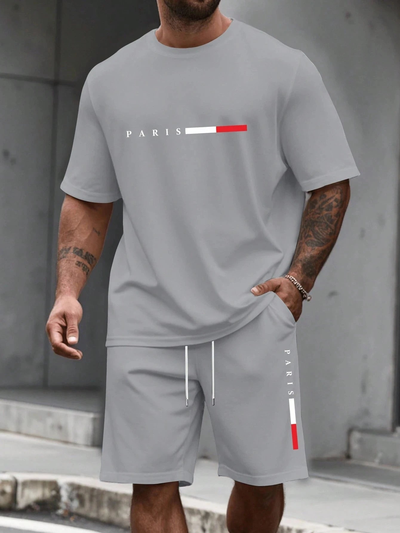 Men's 2 Piece O-neck Tracksuit
