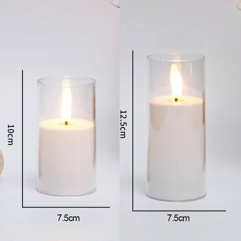 Clear Acrylic Flameless Candles