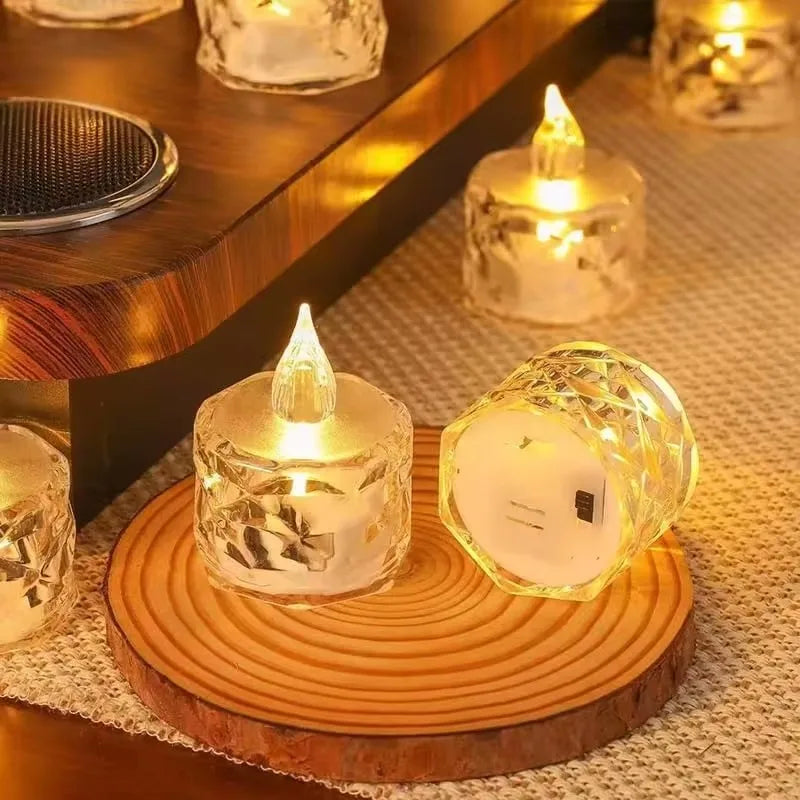 Flameless LED Crystal Candle Light
