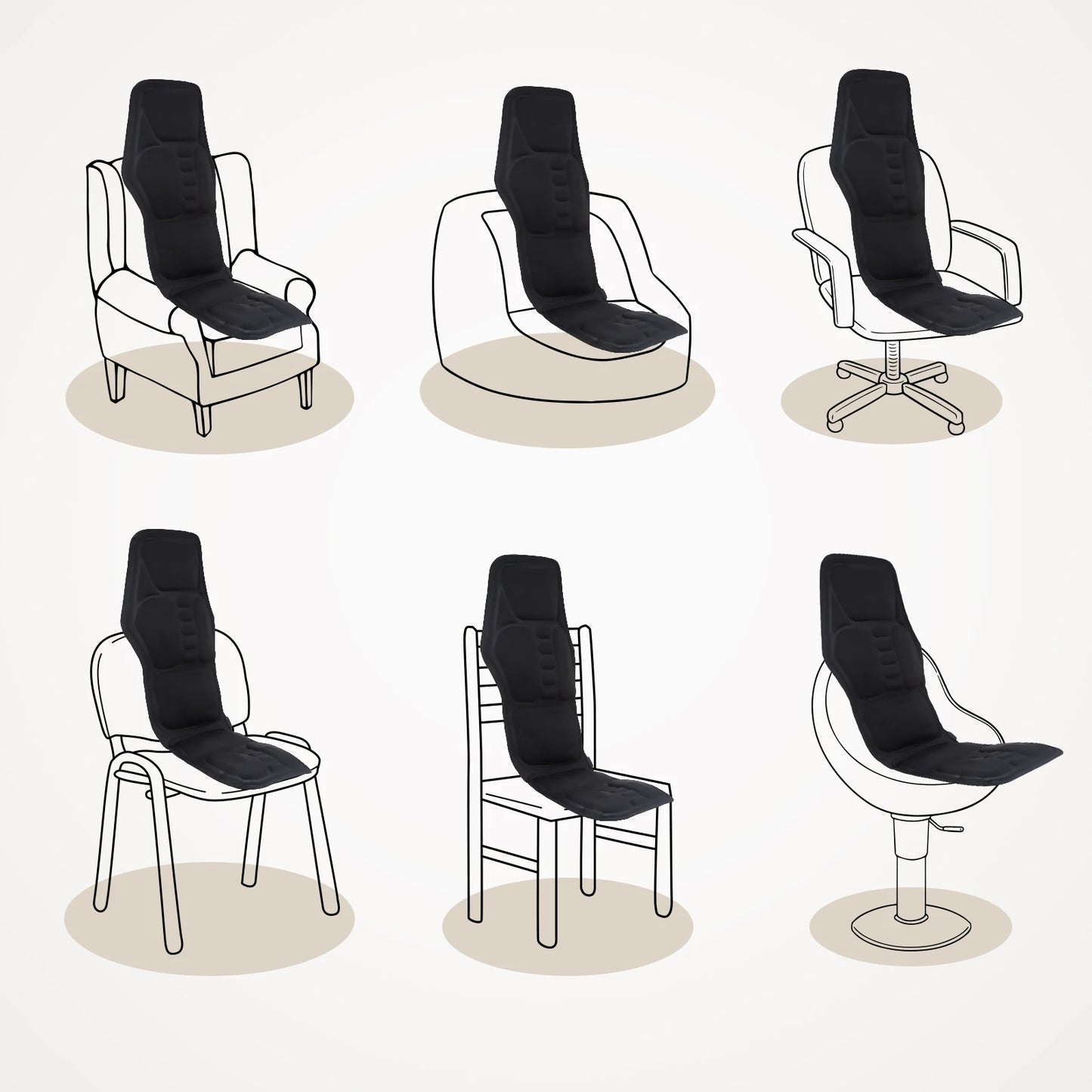 Vibrating Full Body Back Massager Chair