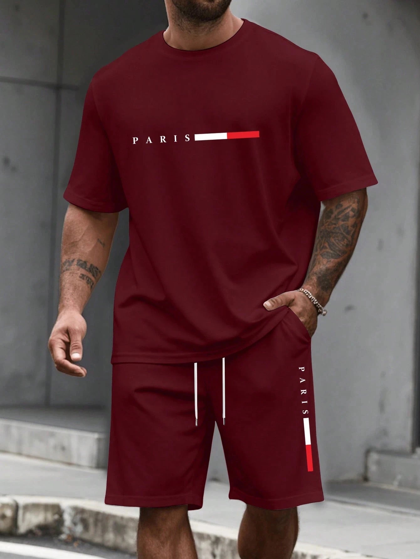 Men's 2 Piece O-neck Tracksuit