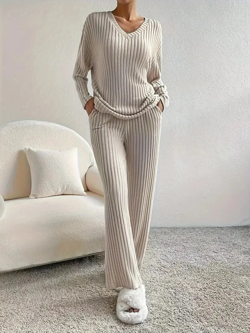 Straight-leg Pants + Sweater Set