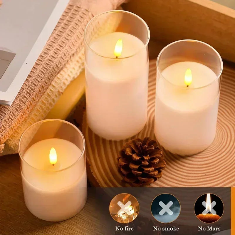 Clear Acrylic Flameless Candles