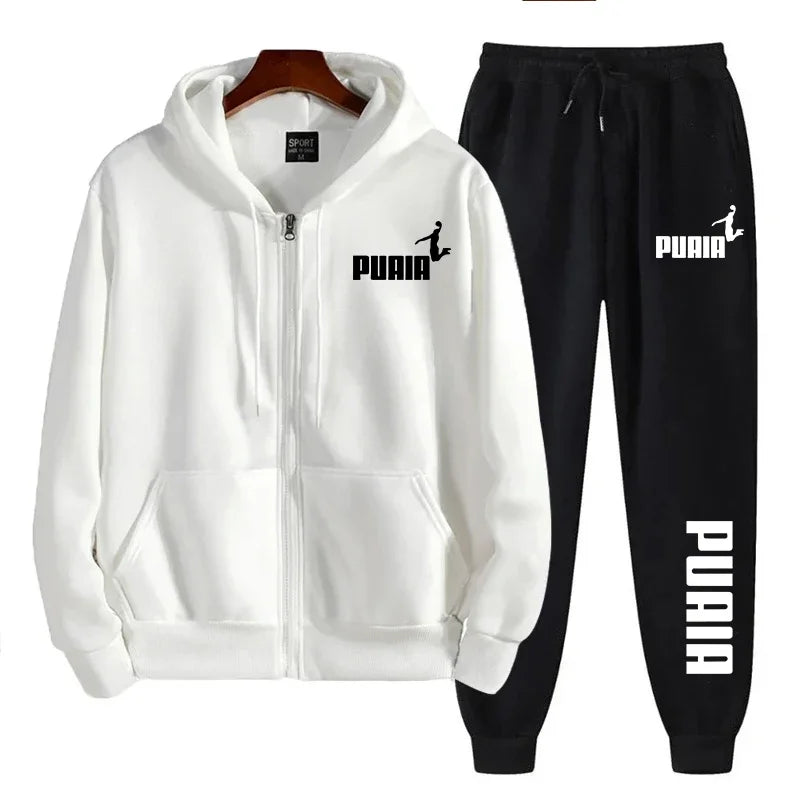 Printed hooded sweatshirt pants 2piece set
