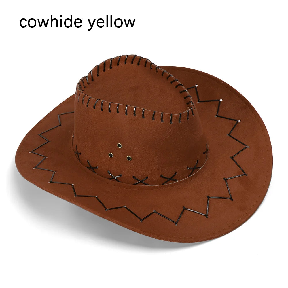 Unisex Western Wide Brim Fedoras Hat