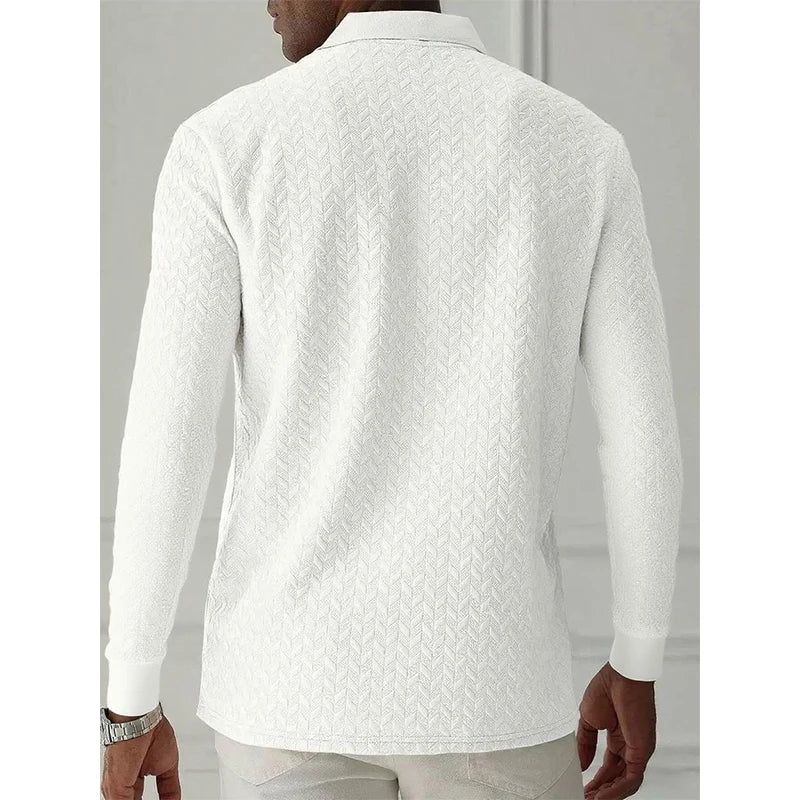 Men Long Sleeve Polo Shirt