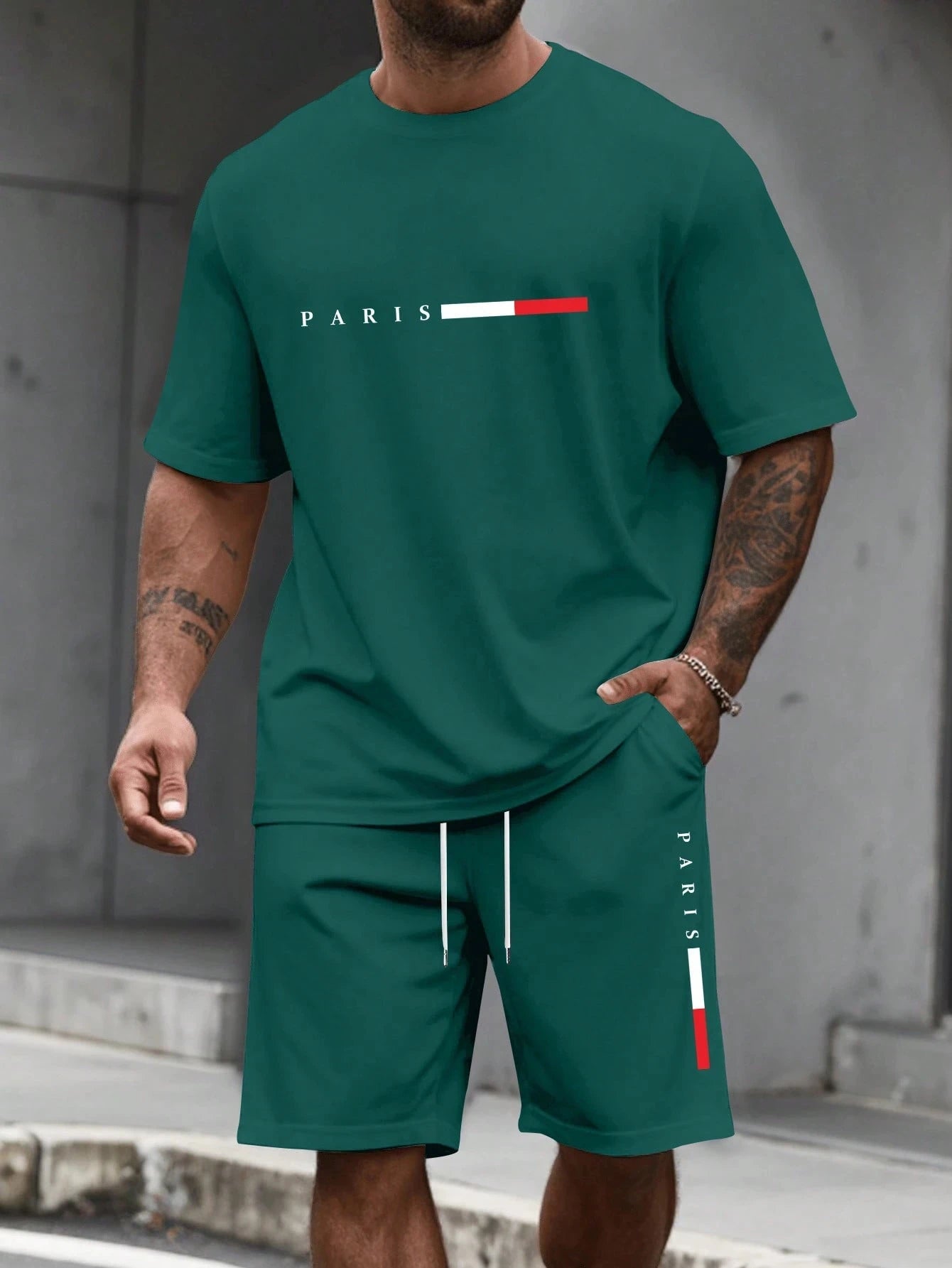 Men's 2 Piece O-neck Tracksuit
