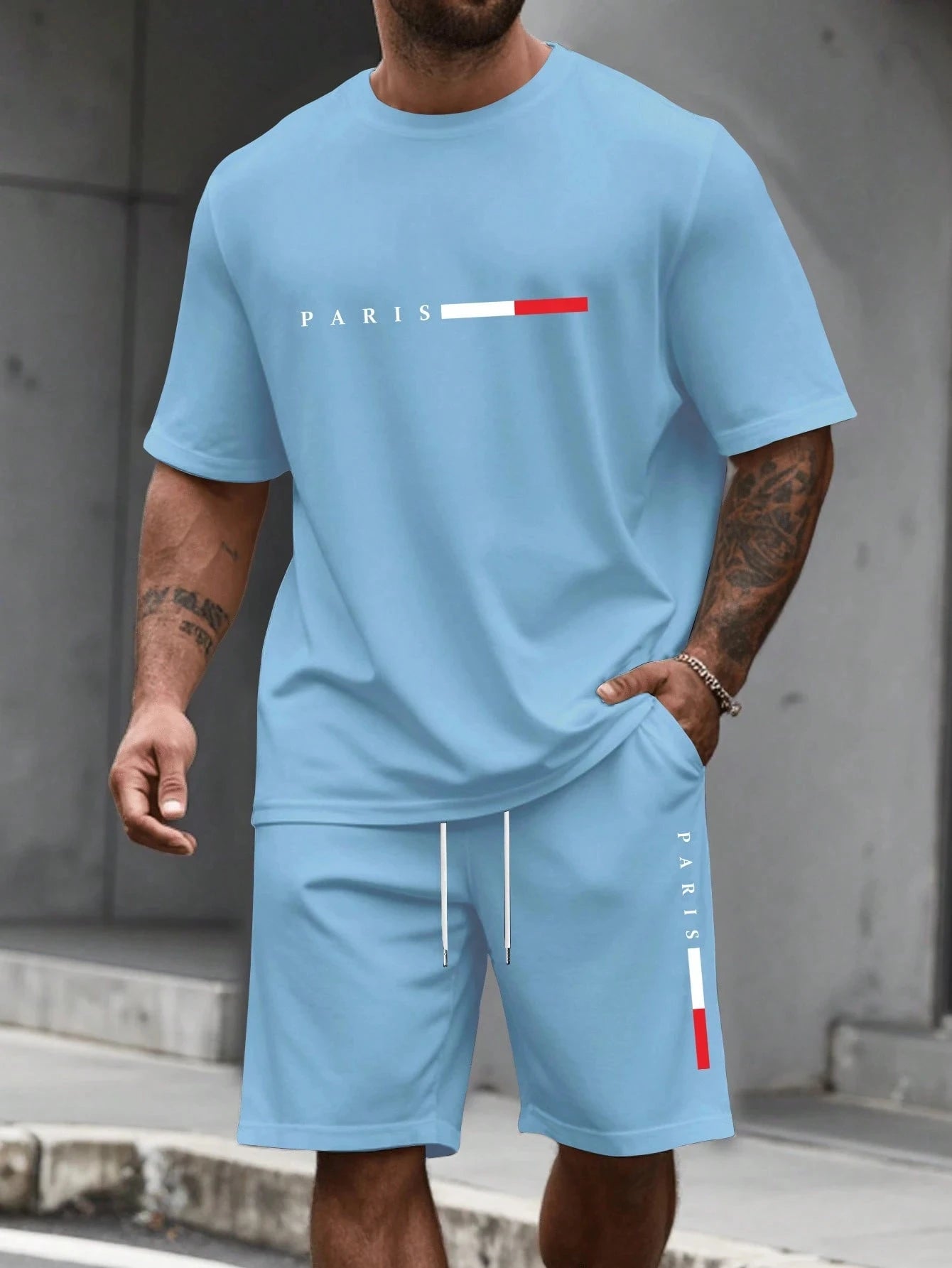 Men's 2 Piece O-neck Tracksuit