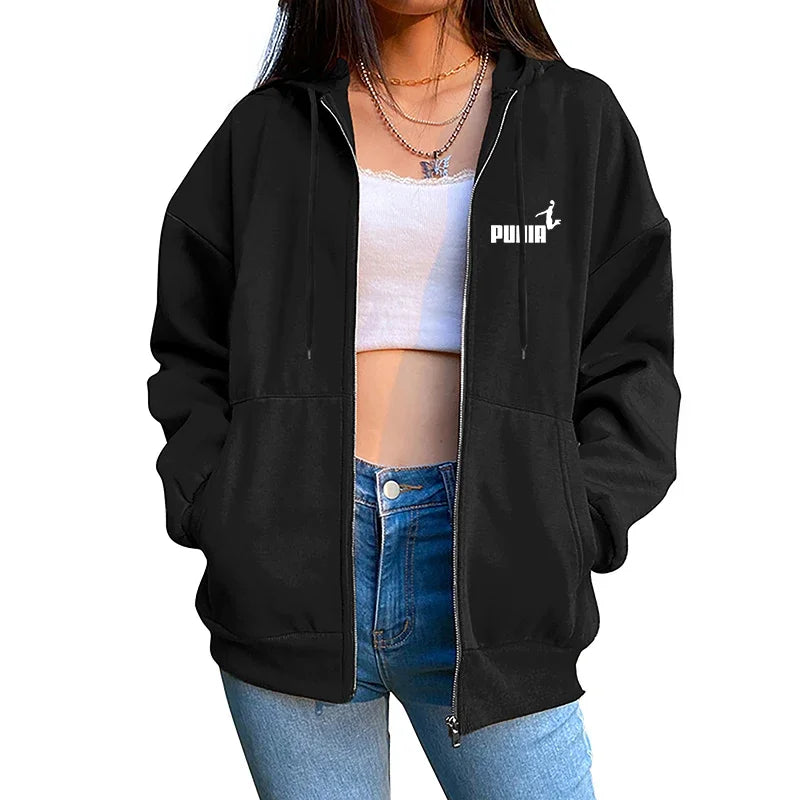 Printed hooded sweatshirt pants 2piece set