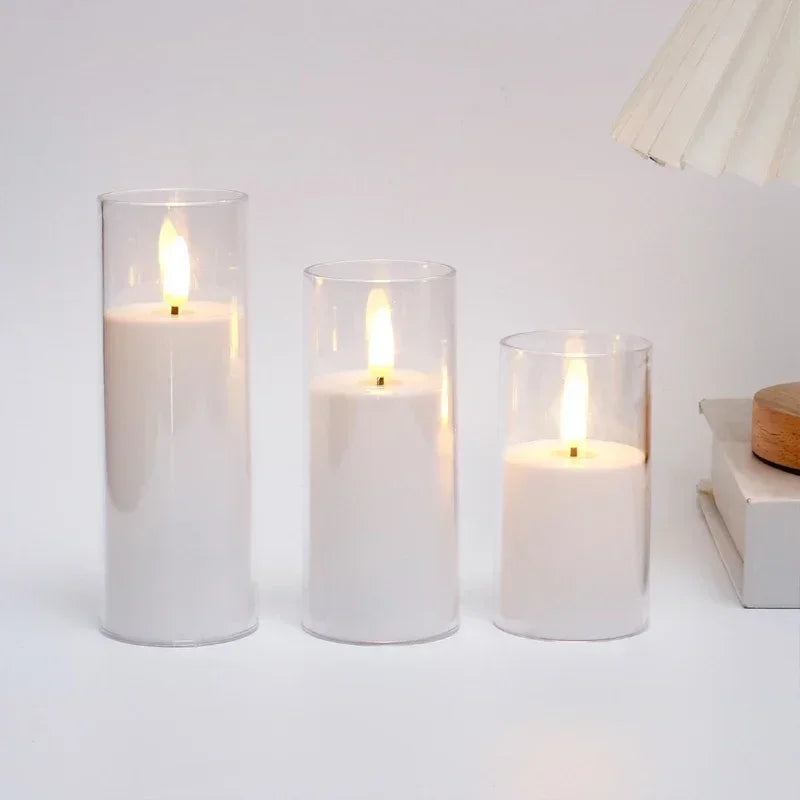 Clear Acrylic Flameless Candles