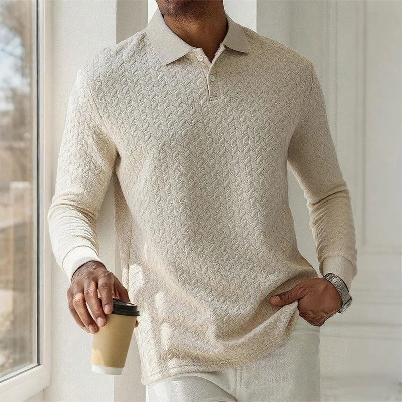 Men Long Sleeve Polo Shirt