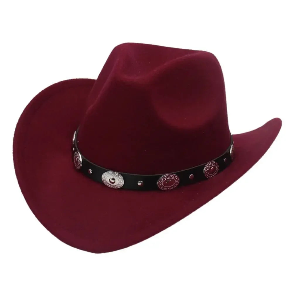 Unisex Western Wide Brim Fedoras Hat