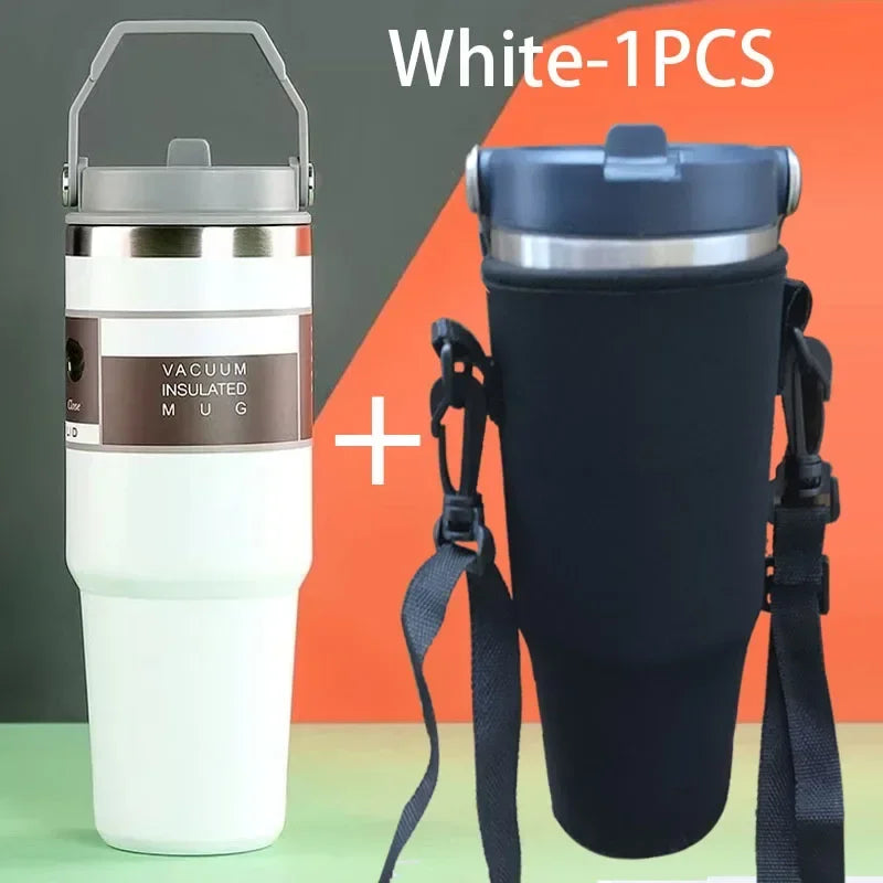 Thermal Water Bottle With Straw